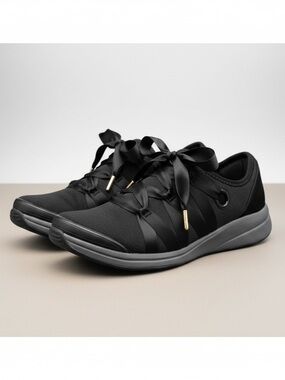 Bzees Black Athletic Ribbon Lace Sneakers